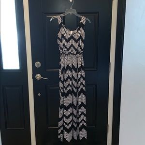 Black and white Maxi dress